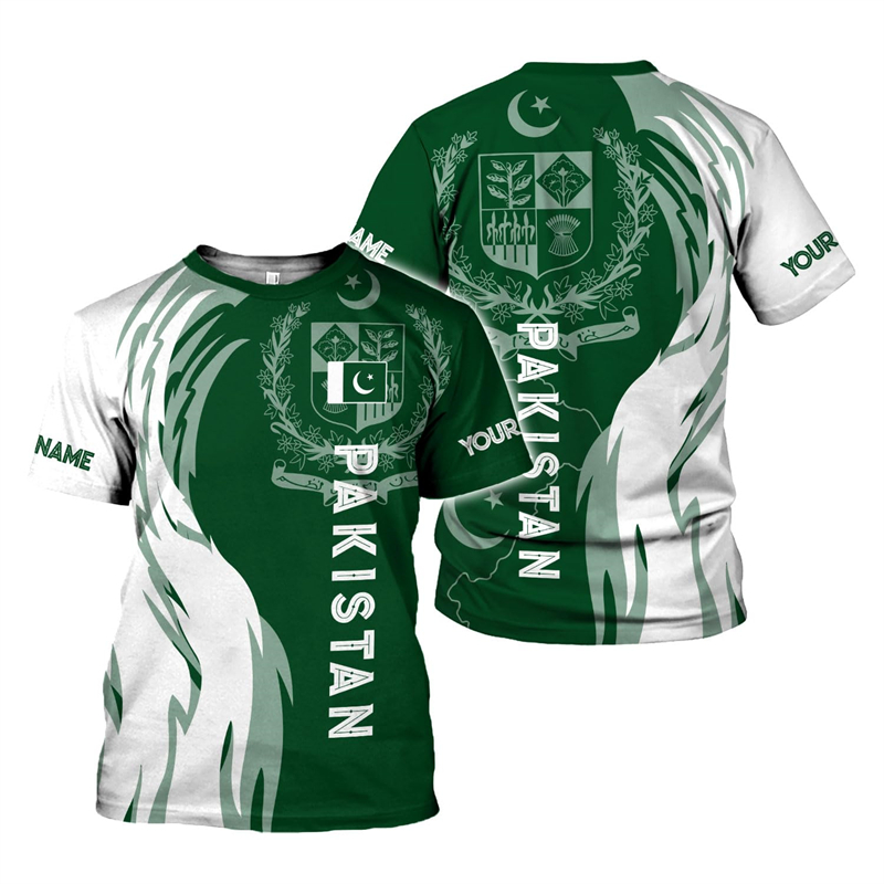 ปากีสถานธง 3Dพิมพ์ผู้ชายเสื้อย - Summer Clothing Pakistan บทวิจารณ์และราคา