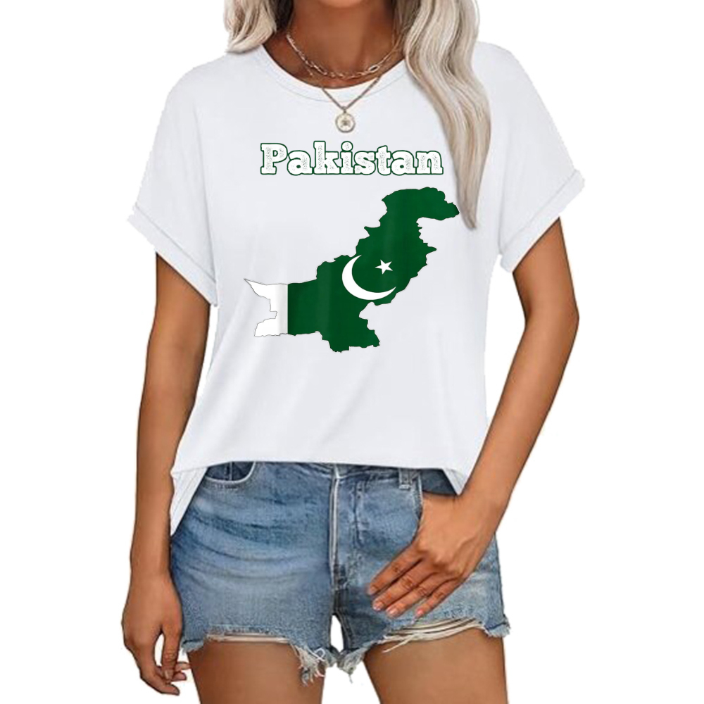 เสื้อยืดลายธงชาติปากีสถาน 14 ส - Summer Clothing Pakistan บทวิจารณ์และราคา