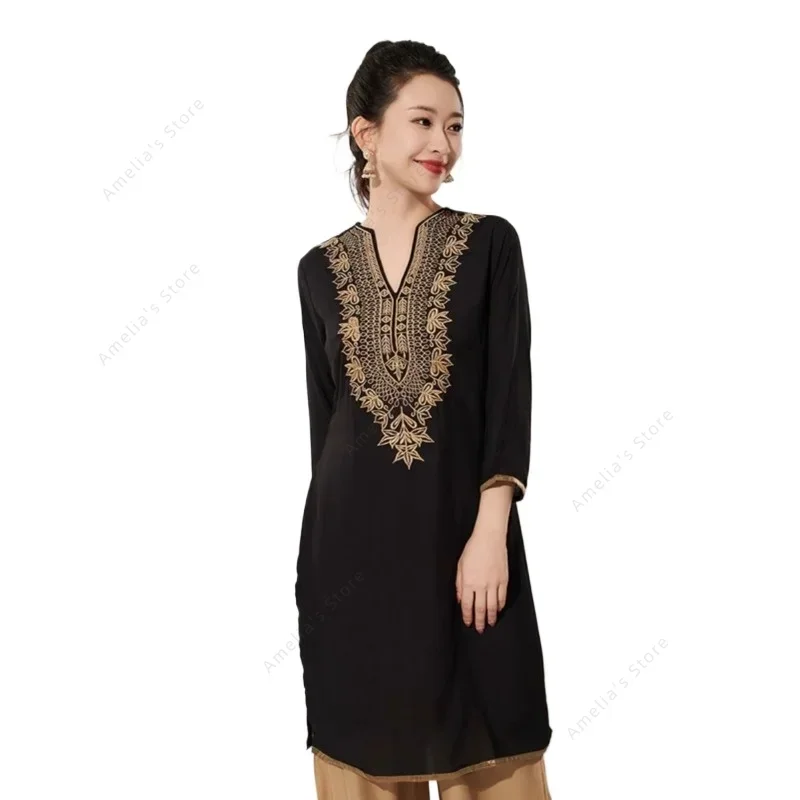 เสื้อเบลาส์ผ้าฝ้ายปักลายแบบอิน - Summer Clothing Pakistan บทวิจารณ์และราคา