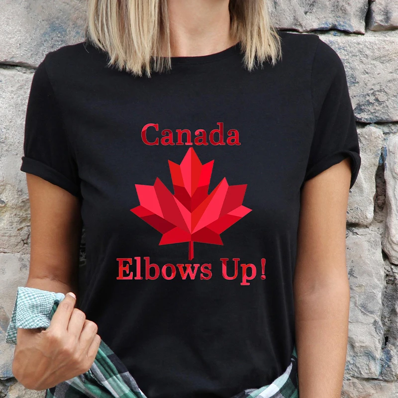ข้อศอกแคนาดาผู้หญิงเสื้อยืดตลก - Summer Clothing Women Canada บทวิจารณ์และราคา
