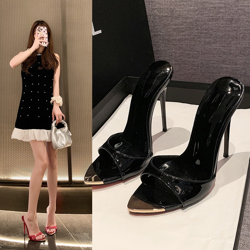 รองเท้าส้นเข็มแบบเปิดนิ้วเท้า  - Summer Clothing Stores บทวิจารณ์และราคา