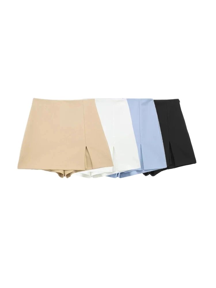 กระโปรงกางเกงขาสั้นผ่าหน้าผู้ห - Summer Zara บทวิจารณ์และราคา